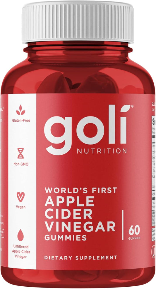Revitalize Your Health with Delicious Vegan Apple Cider Vinegar Gummies Infused with Vitamin B12 - 60 Count of Gelatin-Free, Gluten-Free & Non-GMO Goodness